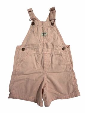 OshKosh B'gosh Pale Pink Heart Bib Shortalls